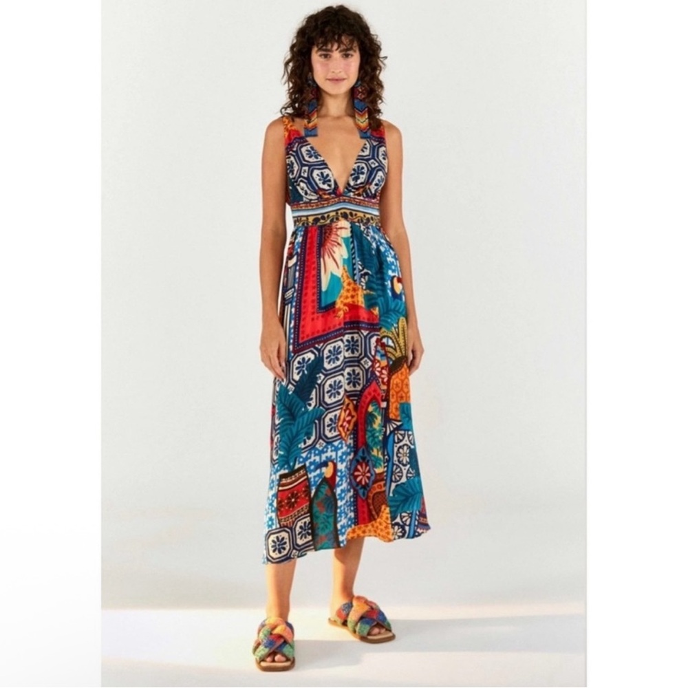 Multicolor Sleeveless Maxi Dress